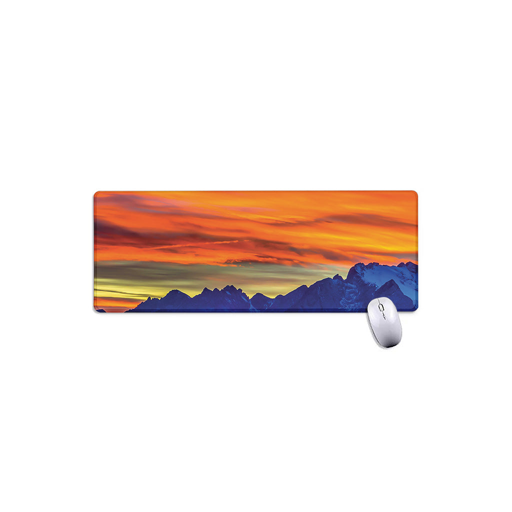 Sunset Mountain Print Extended Mouse Pad