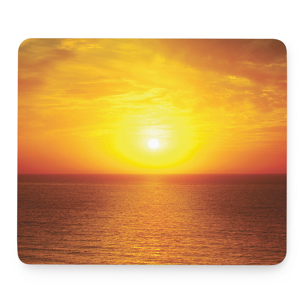 Sunset Over Sea Print Mouse Pad