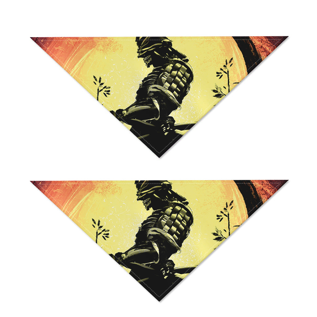 Sunset Samurai Warrior Print Dog Bandana