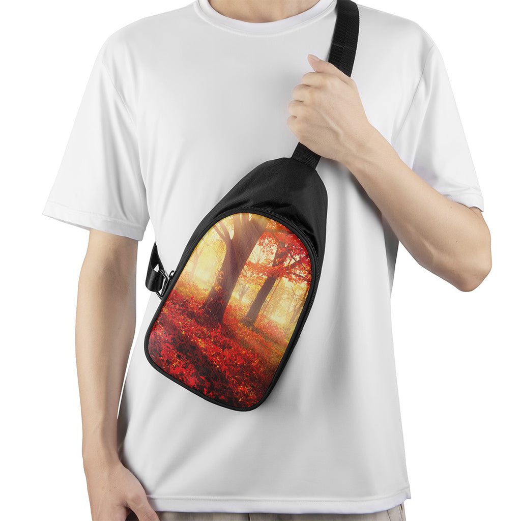 Sunshine Autumn Tree Print Chest Bag