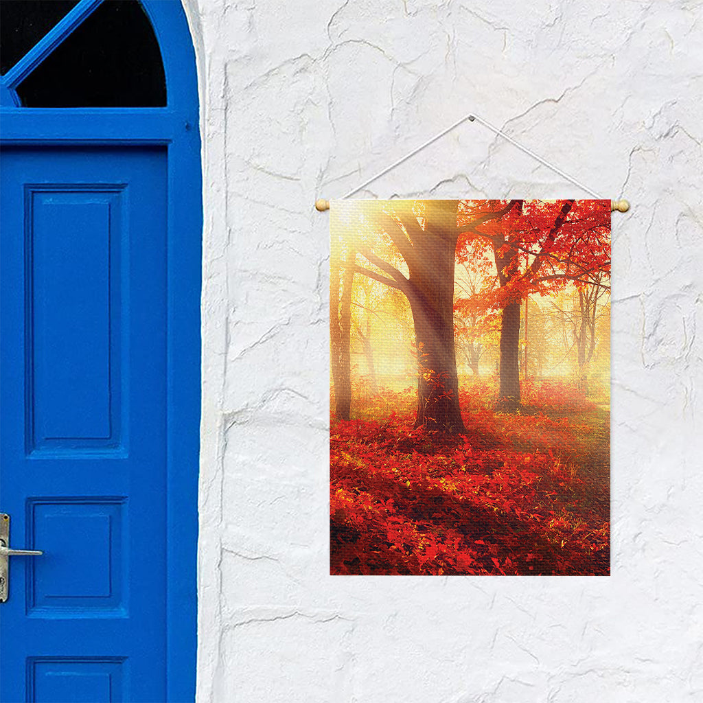 Sunshine Autumn Tree Print Garden Flag
