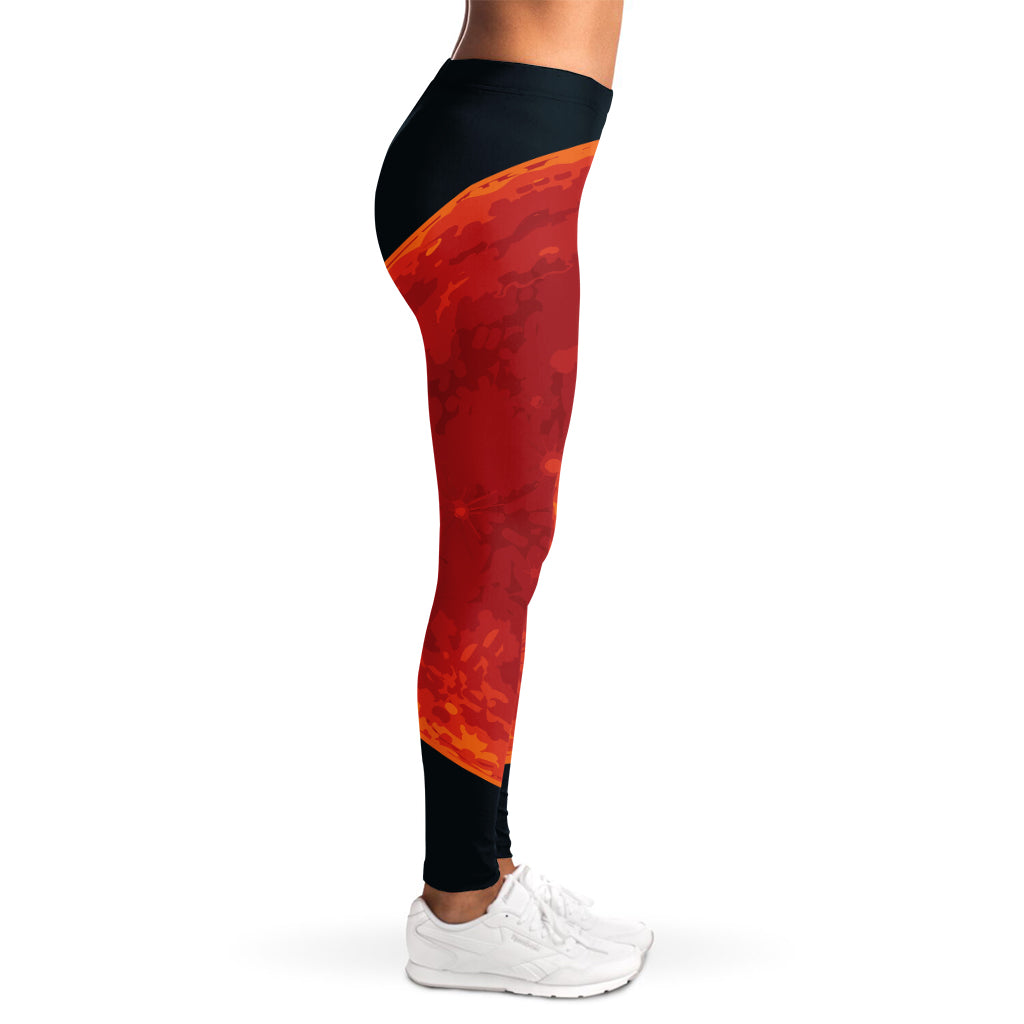 Super Blood Moon Lunar Eclipse Print Women's Leggings