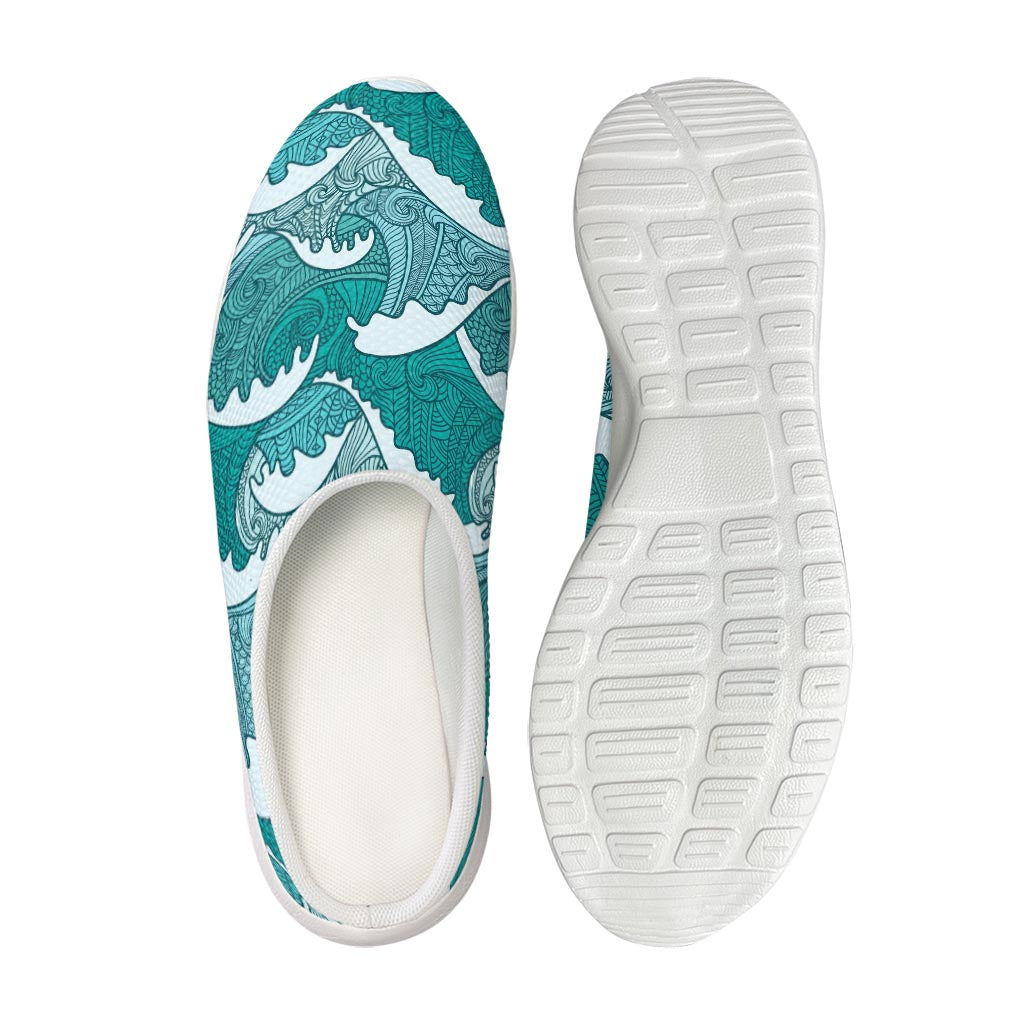 Surfing Wave Pattern Print Mesh Casual Shoes