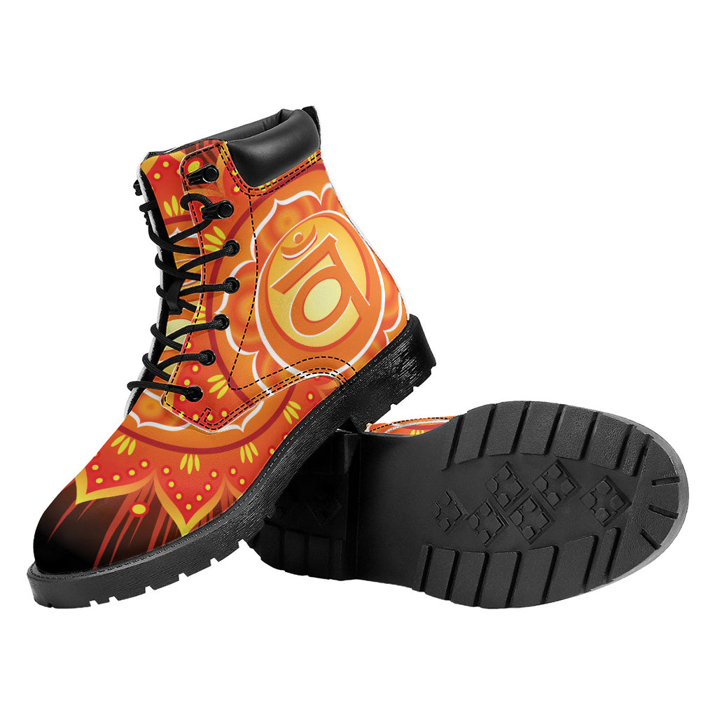 Swadhisthana Chakra Mandala Print Work Boots