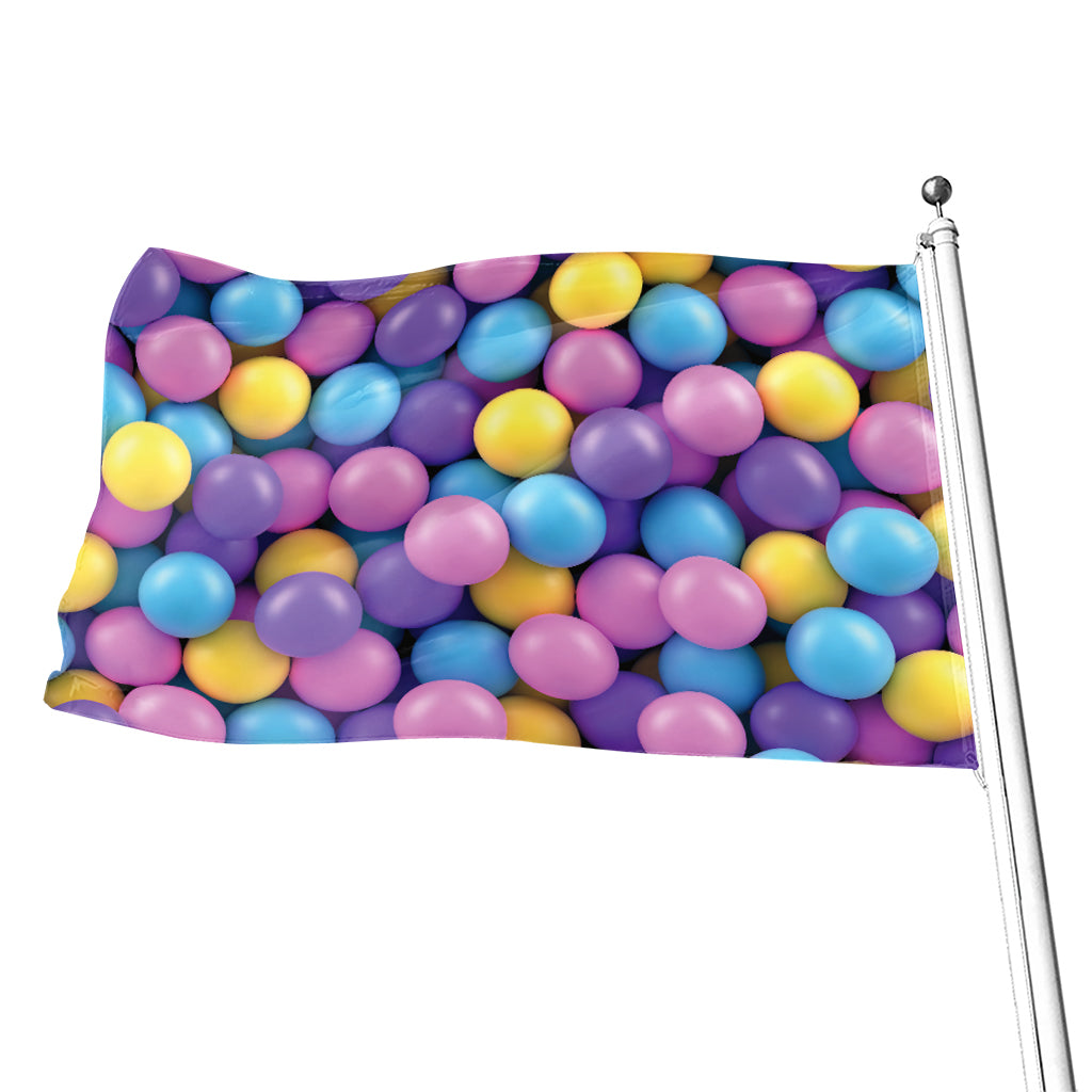 Sweet Candy Ball Pattern Print Flag