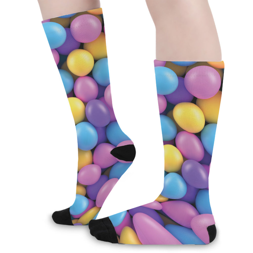 Sweet Candy Ball Pattern Print Long Socks