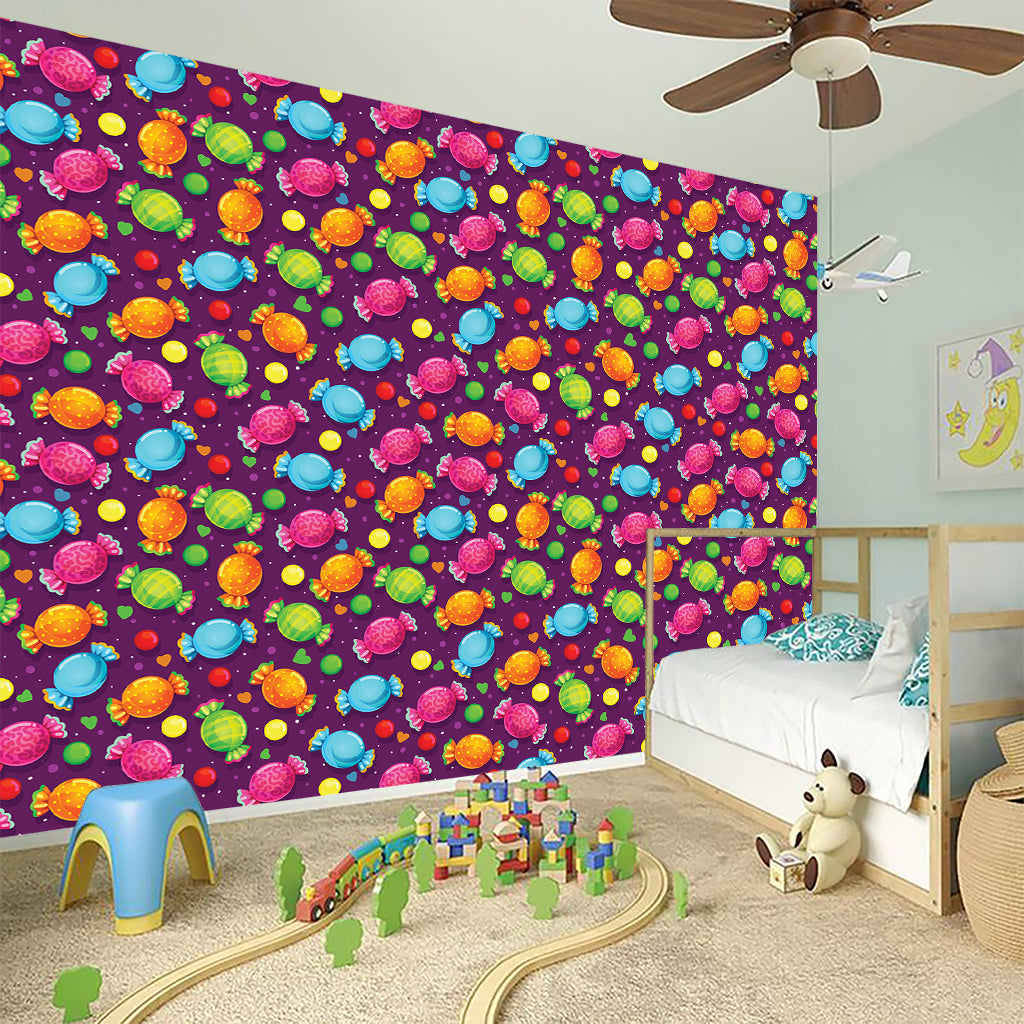 Sweet Candy Pattern Print Wall Sticker
