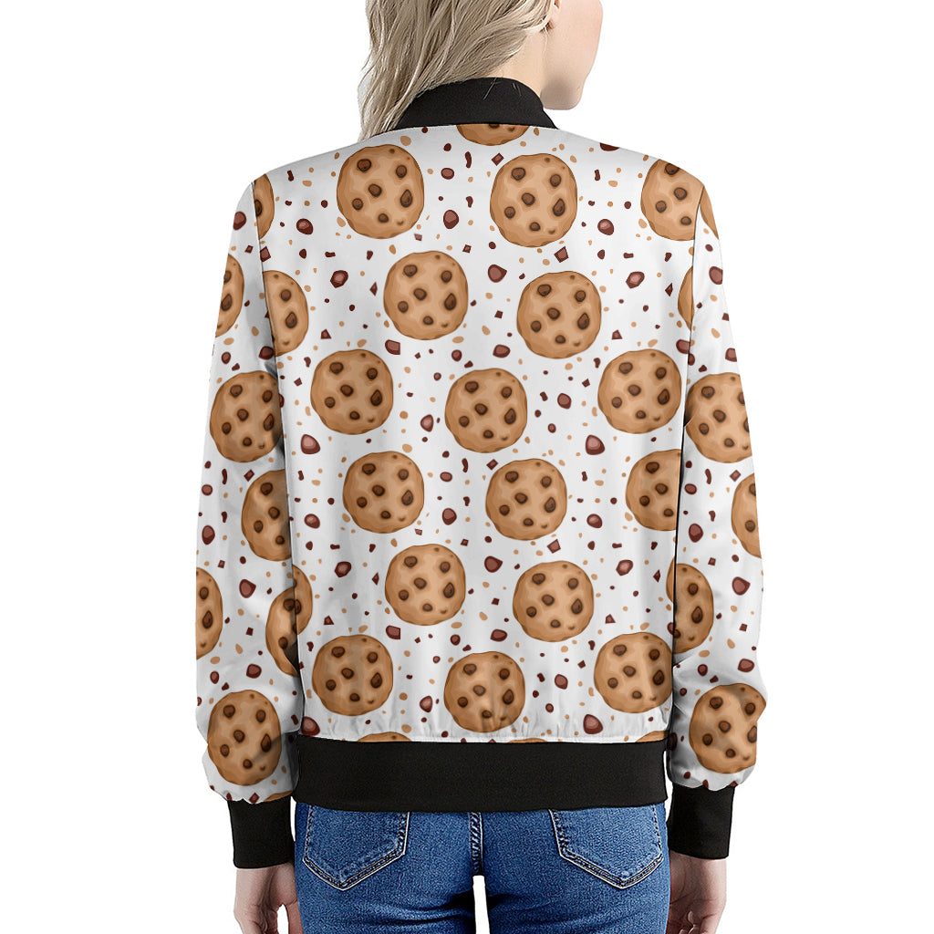 Sweet Cookie Pattern Print Women's Bomber Jacket