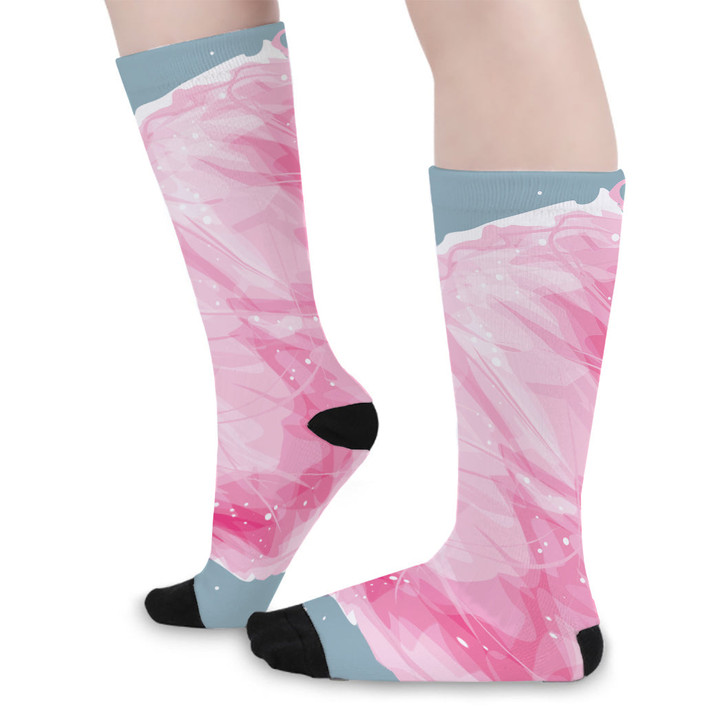Sweet Cotton Candy Print Long Socks