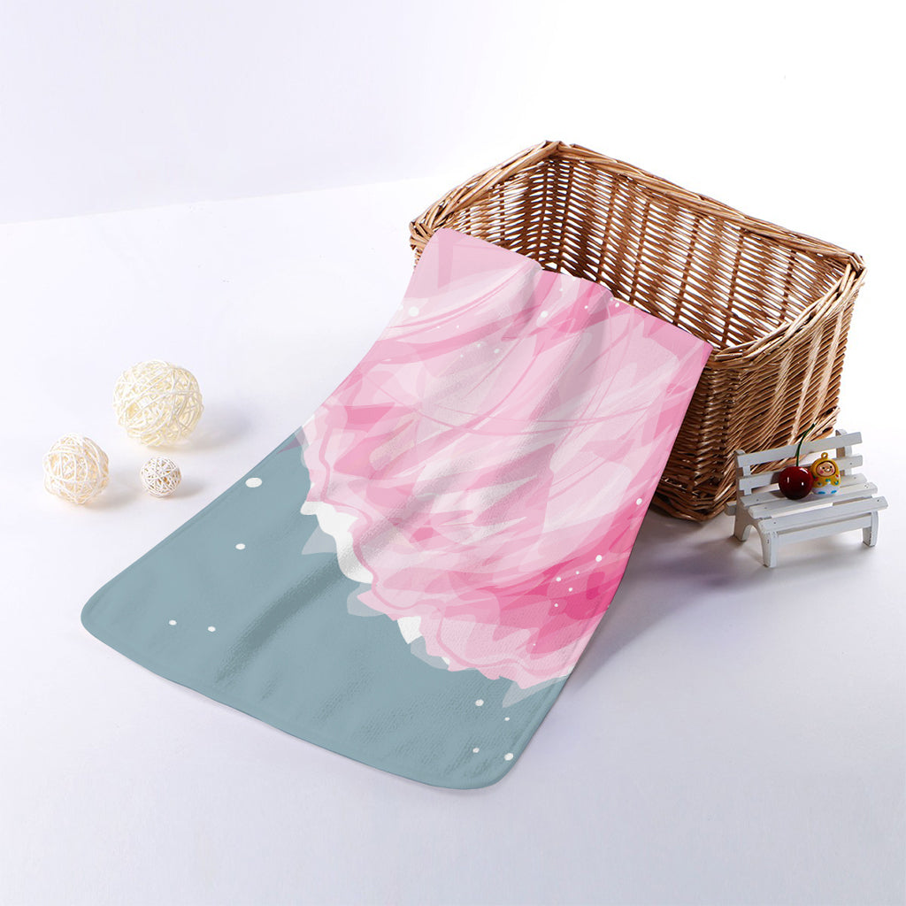 Sweet Cotton Candy Print Towel