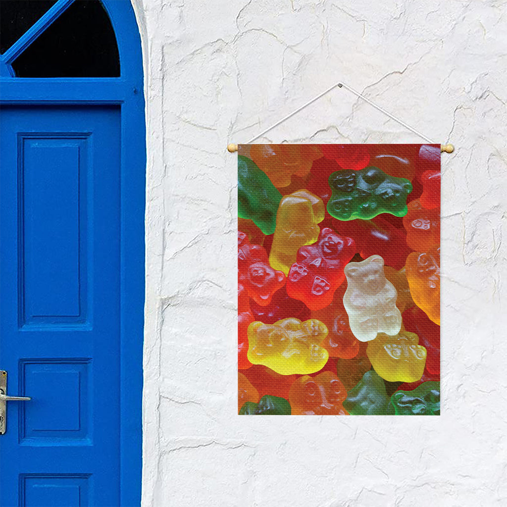 Sweet Gummy Bear Print Garden Flag