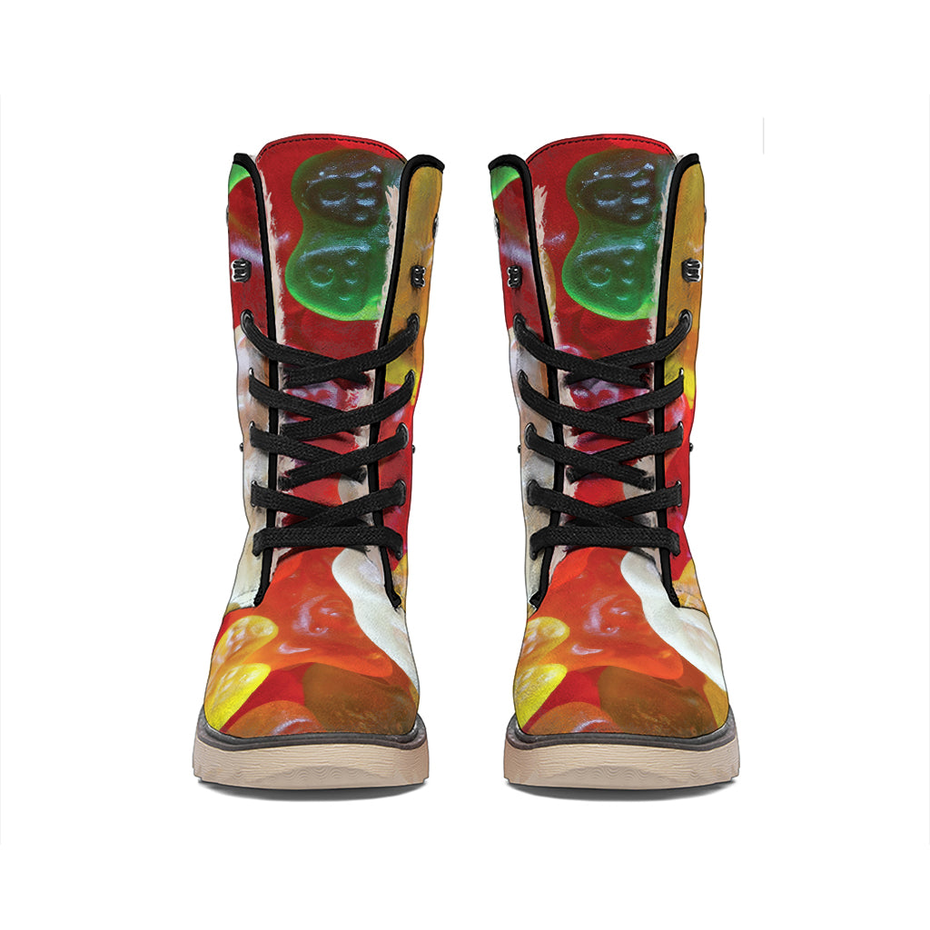 Sweet Gummy Bear Print Winter Boots
