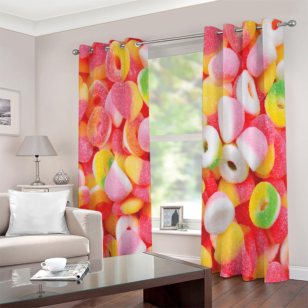 Sweet Gummy Print Extra Wide Grommet Curtains
