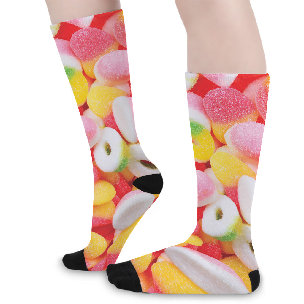Sweet Gummy Print Long Socks