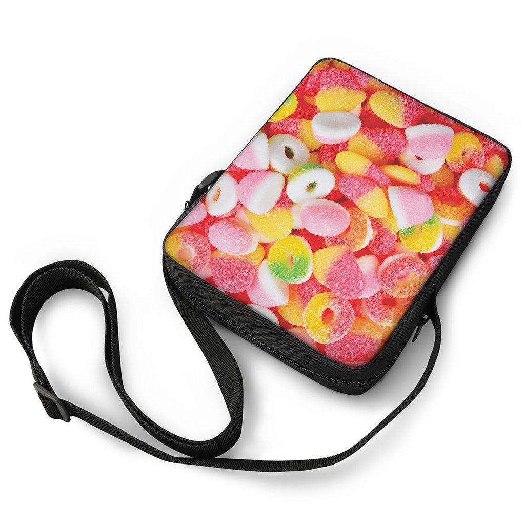 Sweet Gummy Print Rectangular Crossbody Bag