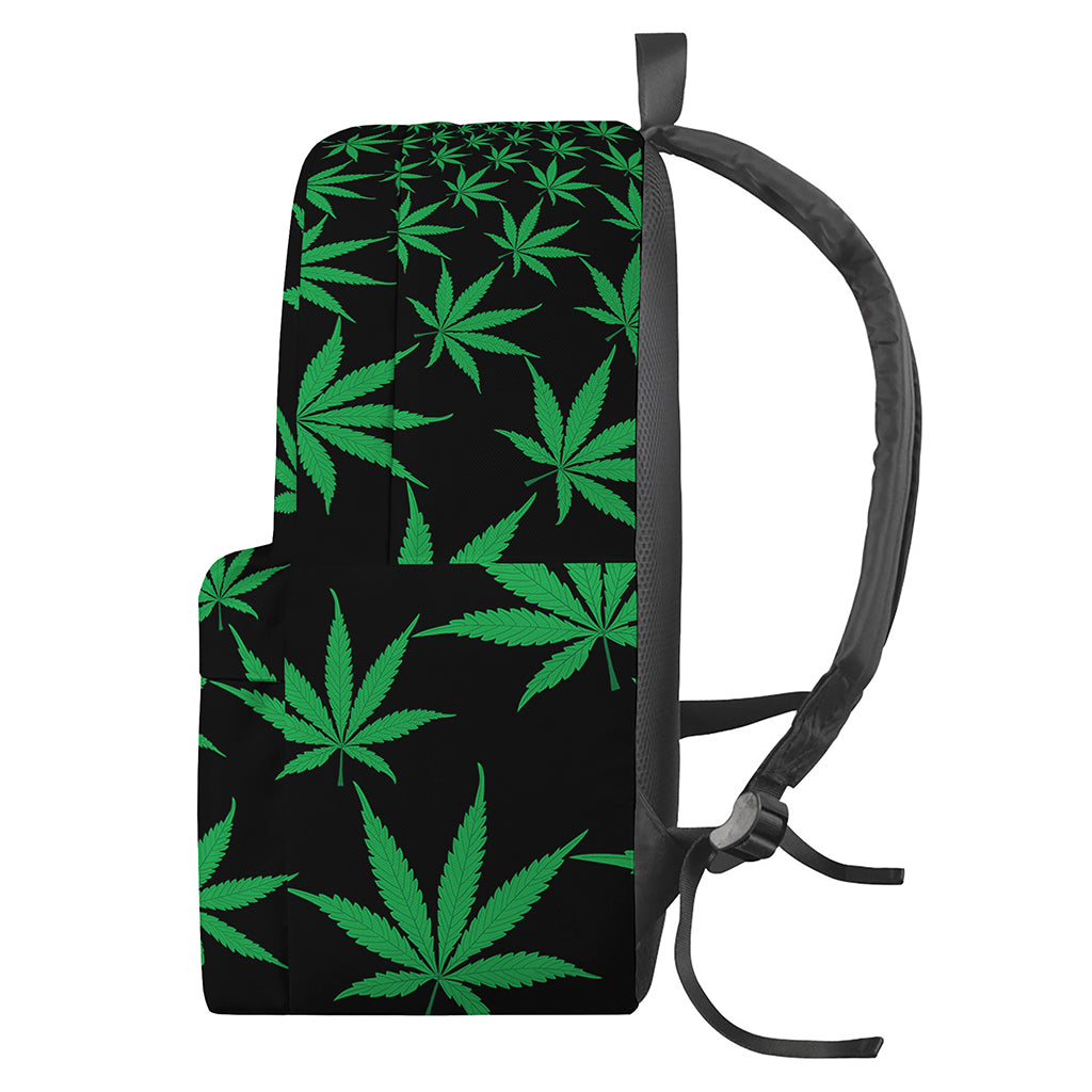 Swirl Cannabis Leaf Print Backpack