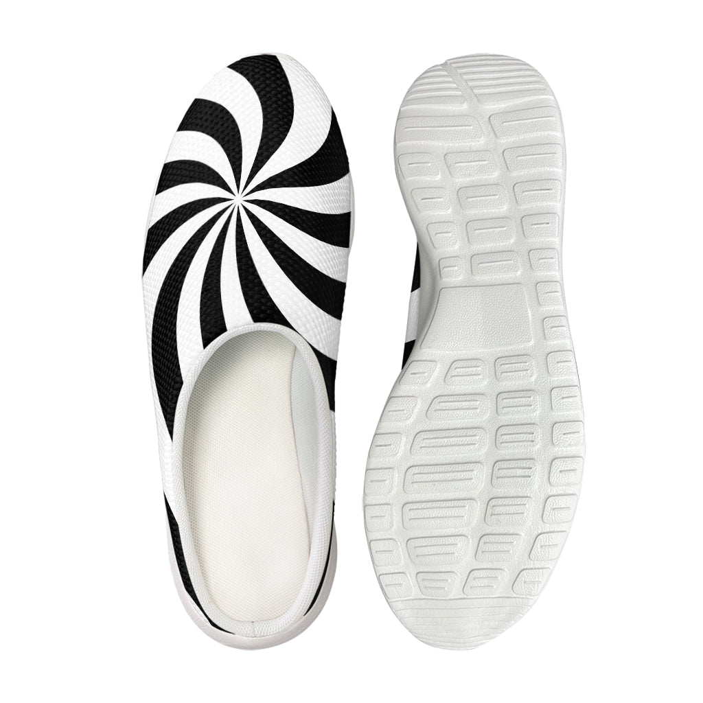 Swirl Optical Illusion Print Mesh Casual Shoes