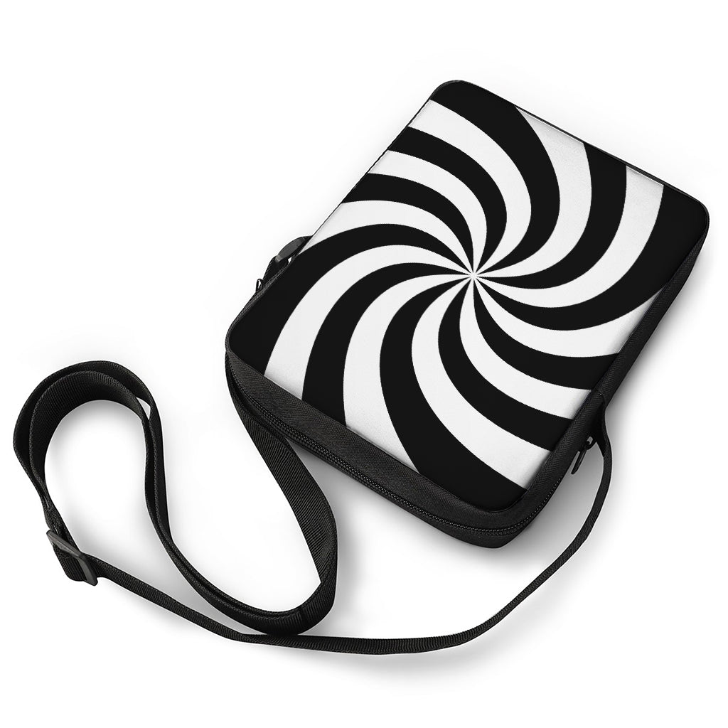 Swirl Optical Illusion Print Rectangular Crossbody Bag