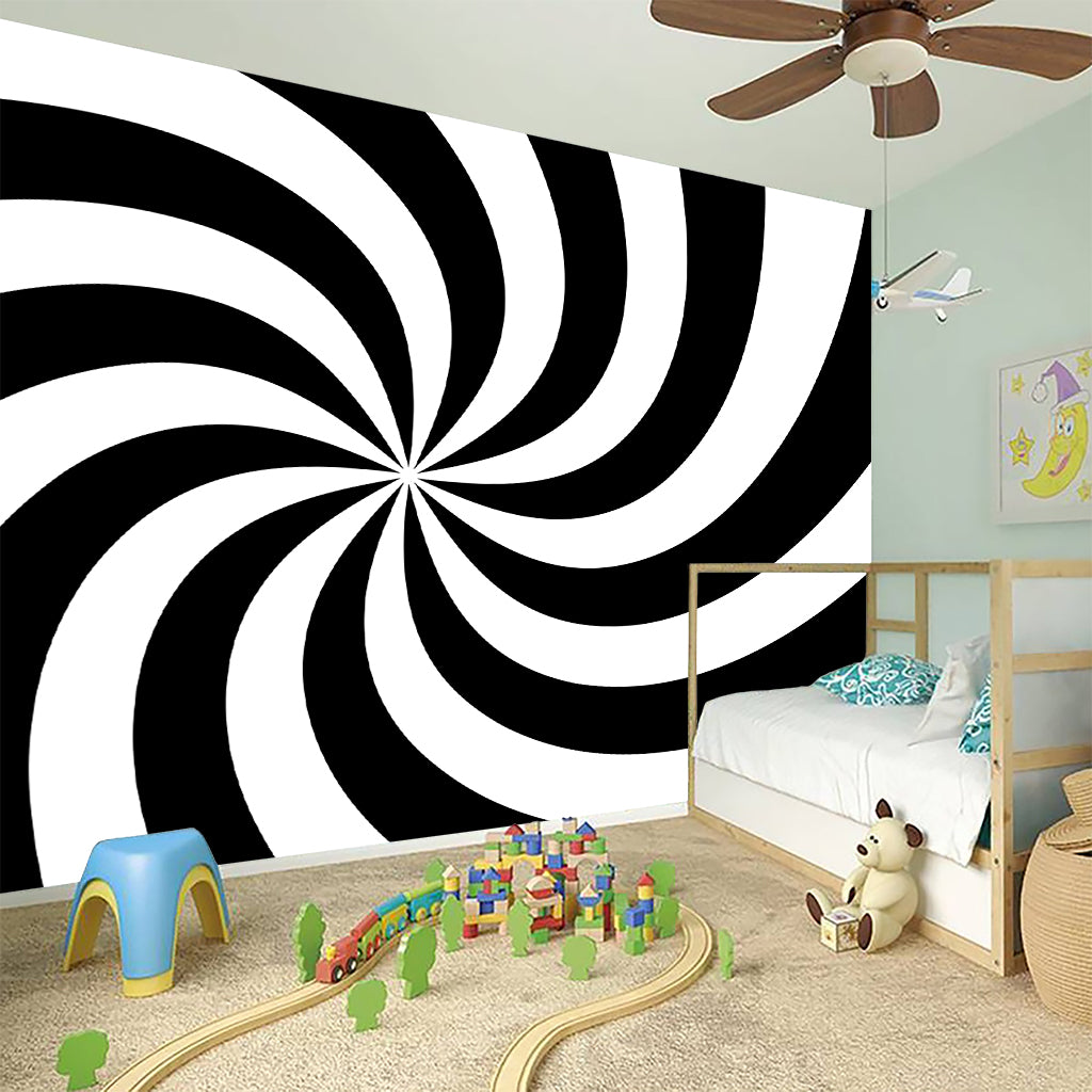 Swirl Optical Illusion Print Wall Sticker