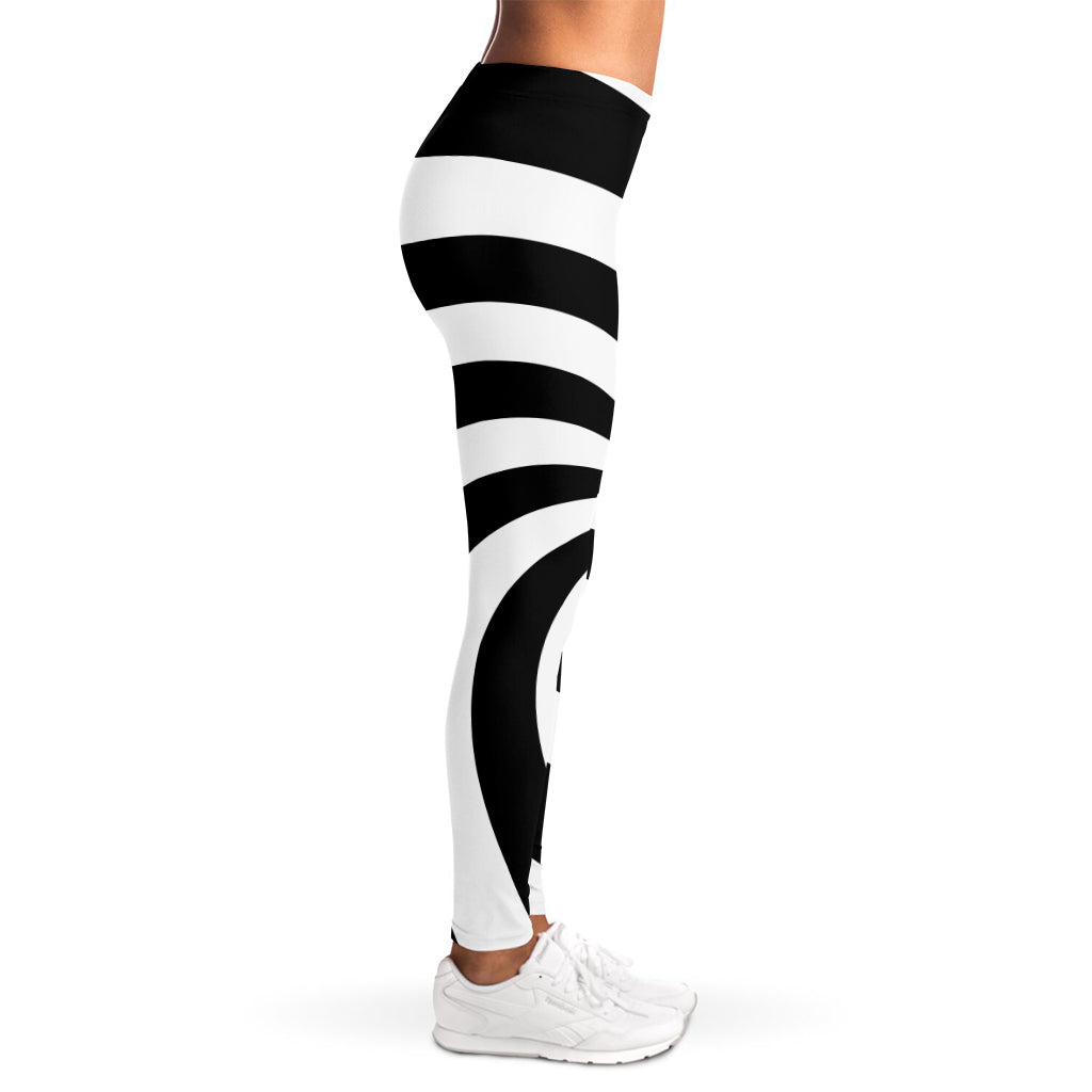 Swirl Optical Illusion Print Women's Leggings