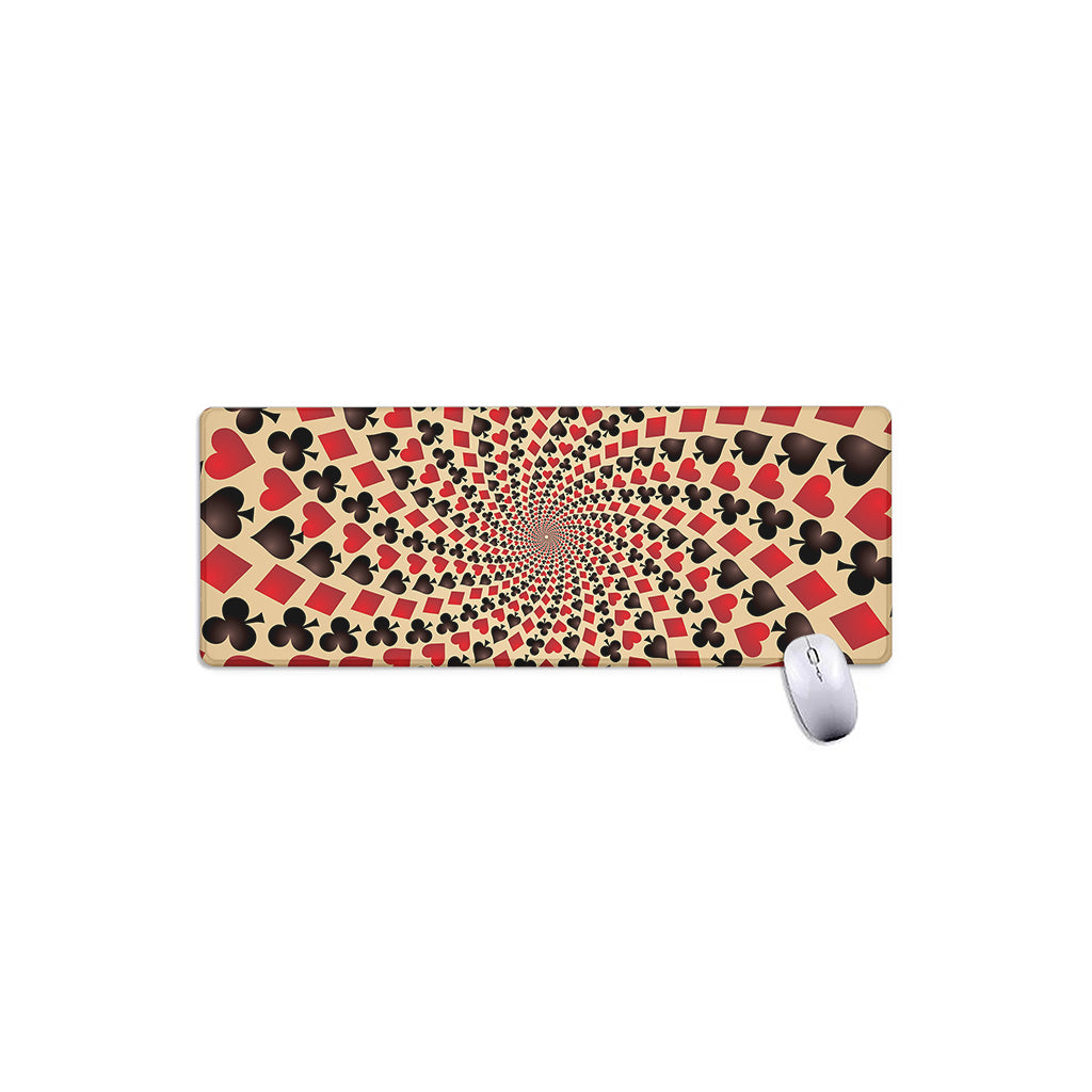 Swirl Playing Card Suits Print Extended Mouse Pad