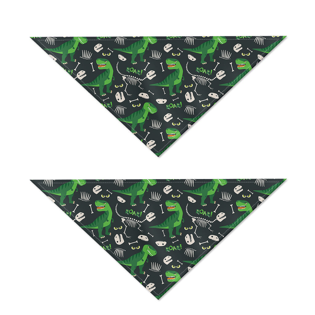 T-Rex And Dino Fossil Pattern Print Dog Bandana