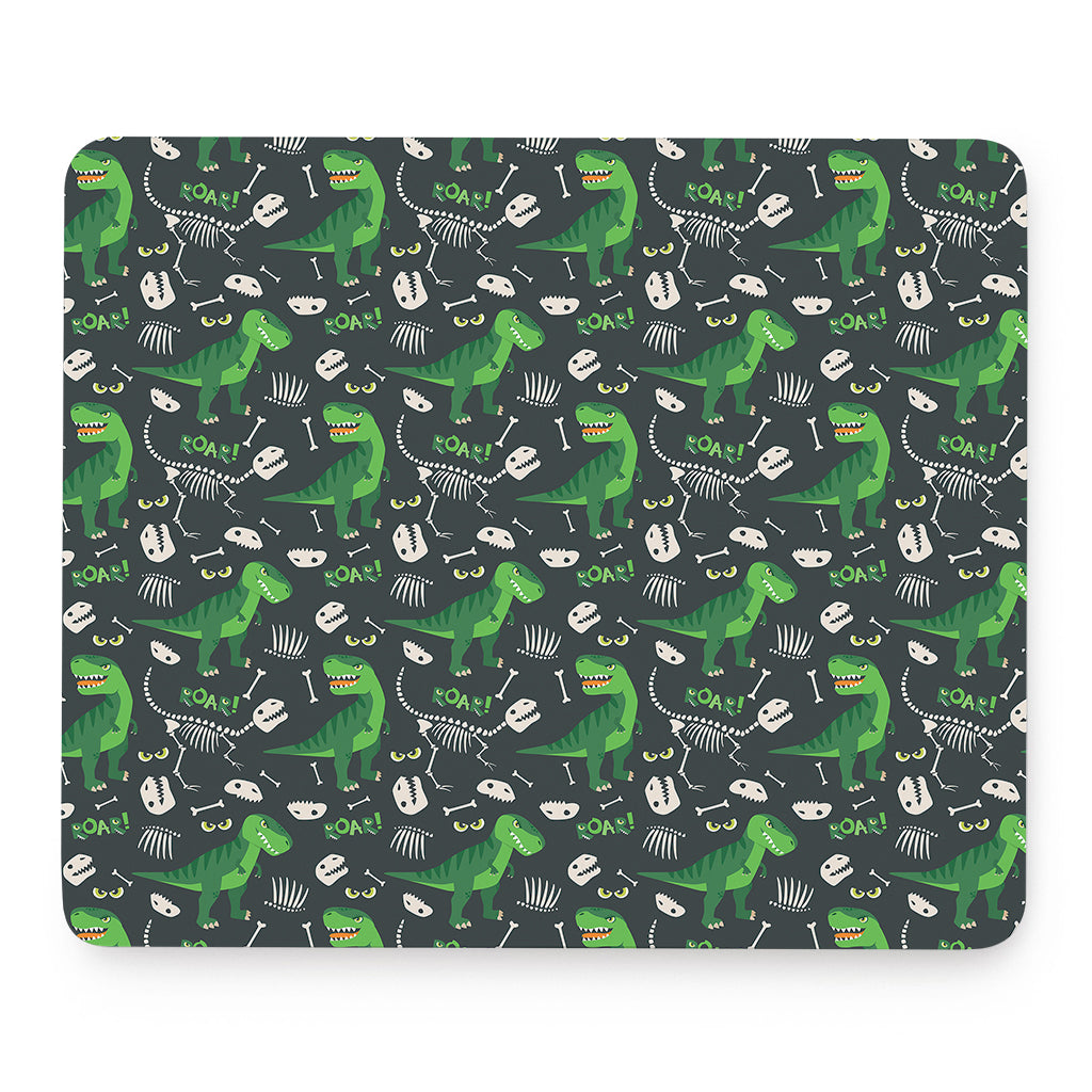 T-Rex And Dino Fossil Pattern Print Mouse Pad