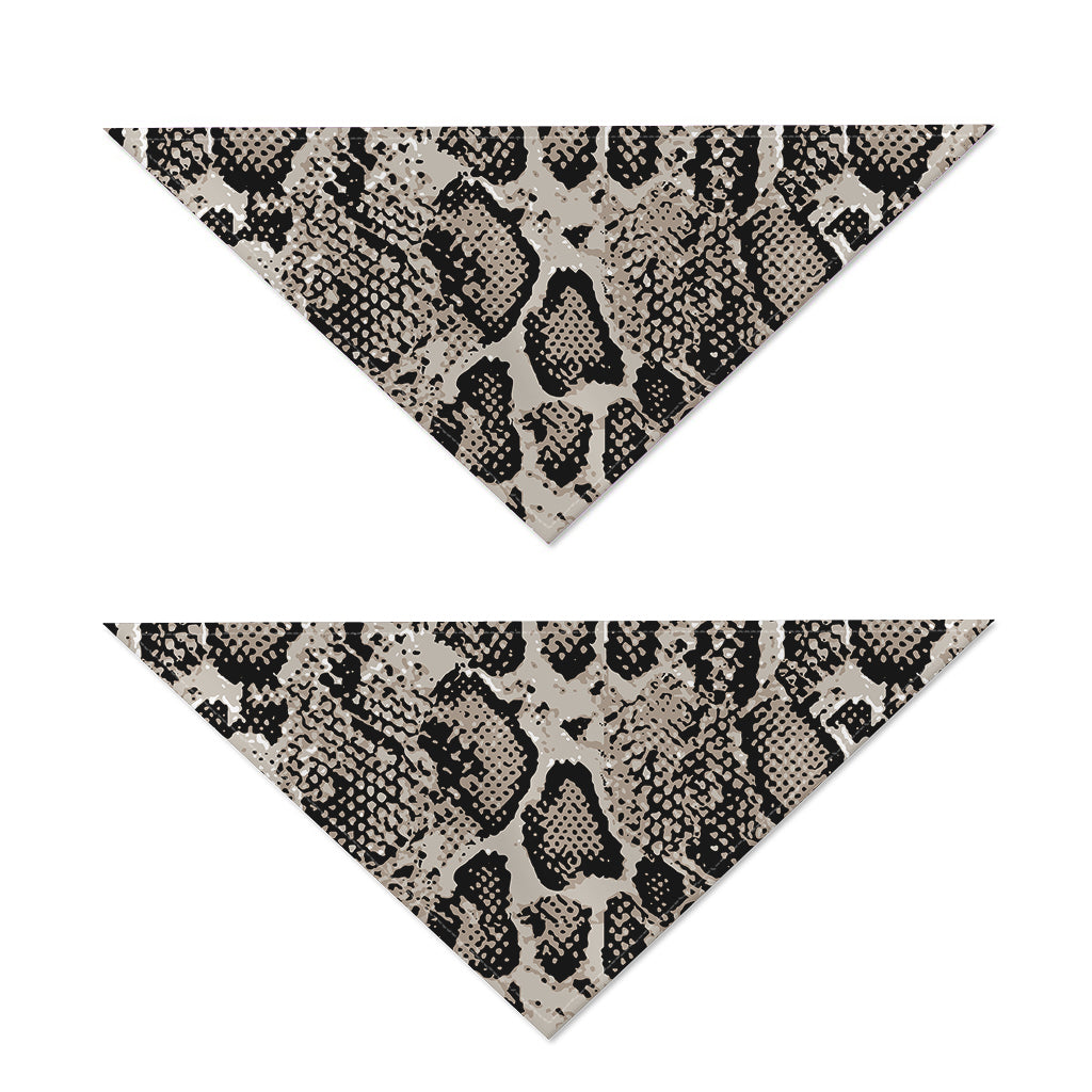 Tan And Black Snakeskin Print Dog Bandana