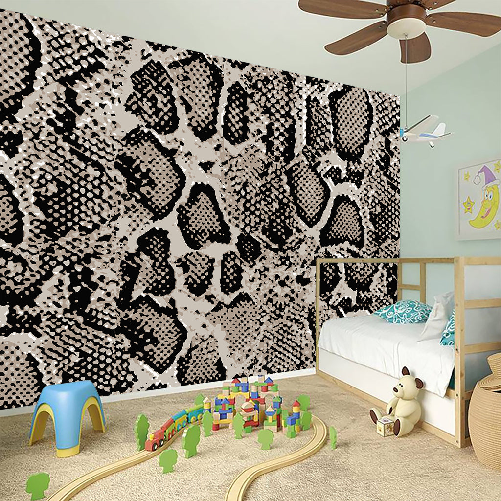 Tan And Black Snakeskin Print Wall Sticker