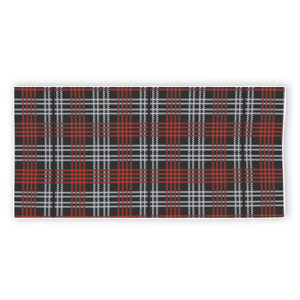 Tartan Knitted Pattern Print Beach Towel
