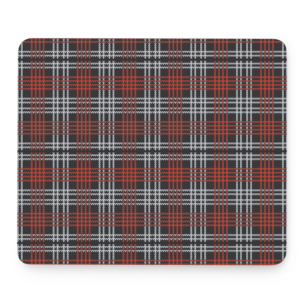 Tartan Knitted Pattern Print Mouse Pad