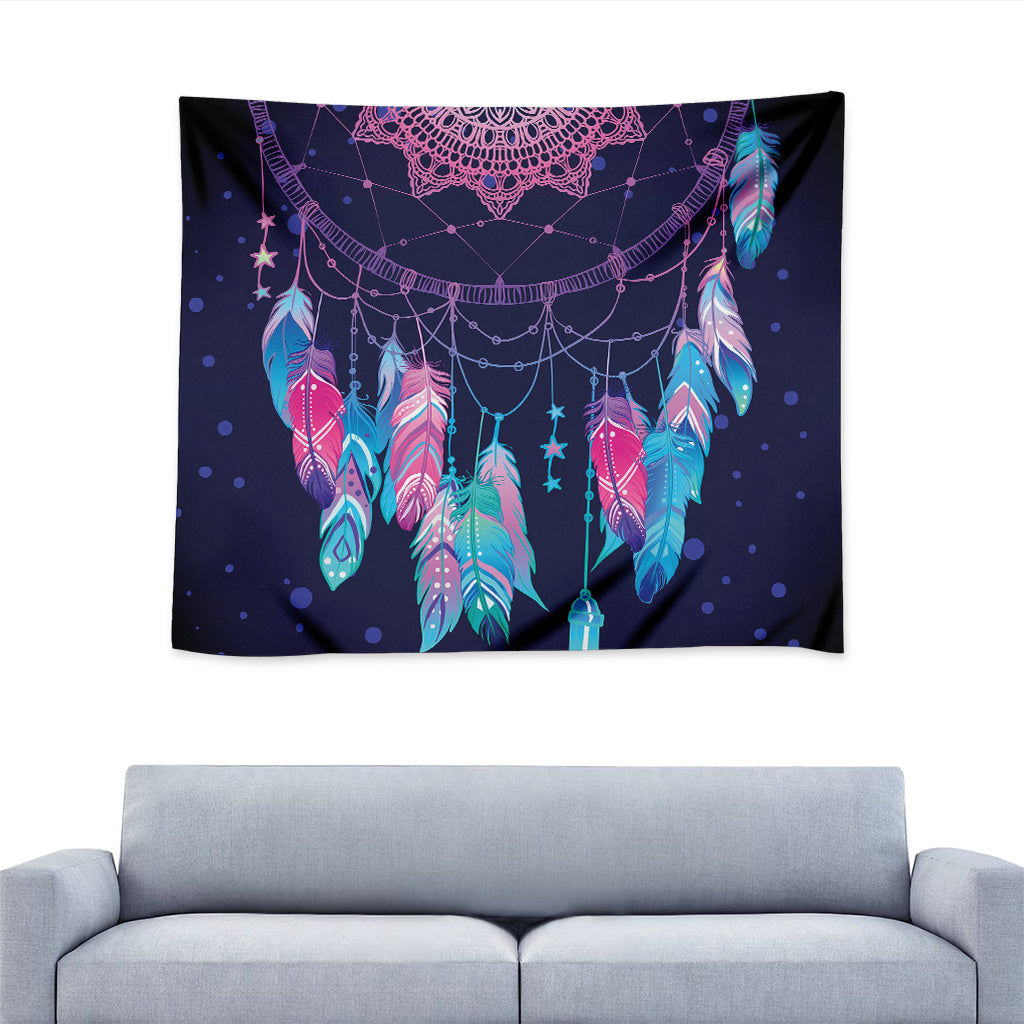 Teal And Purple Dream Catcher Print Tapestry