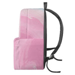 Teal Pink Liquid Marble Print Backpack