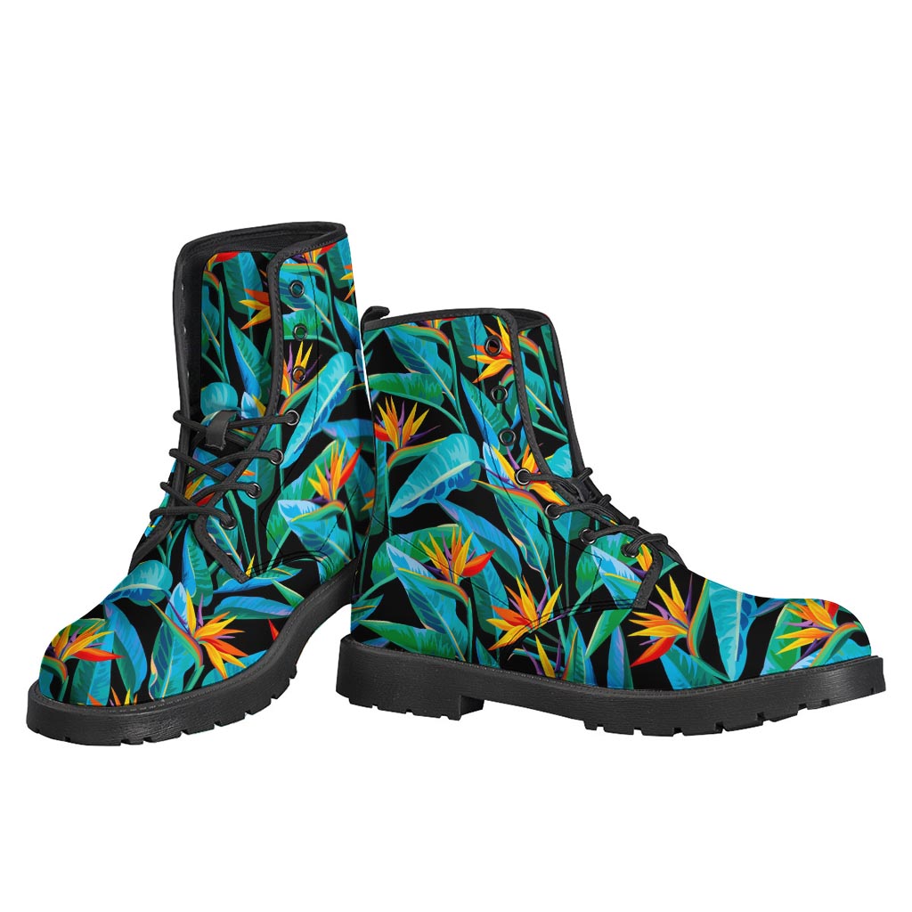 Teal Tropical Pattern Print Backpack