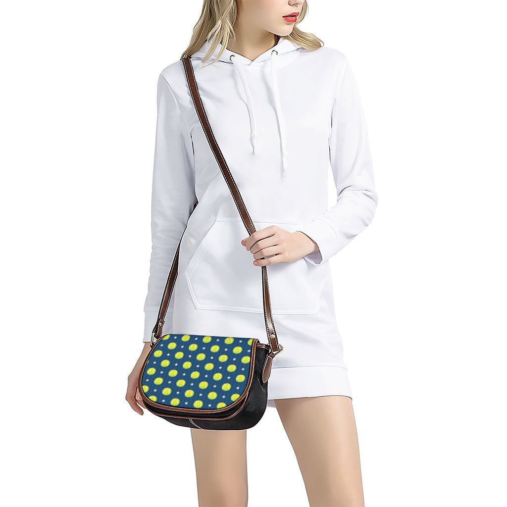 Tennis Sport Pattern Print Saddle Bag