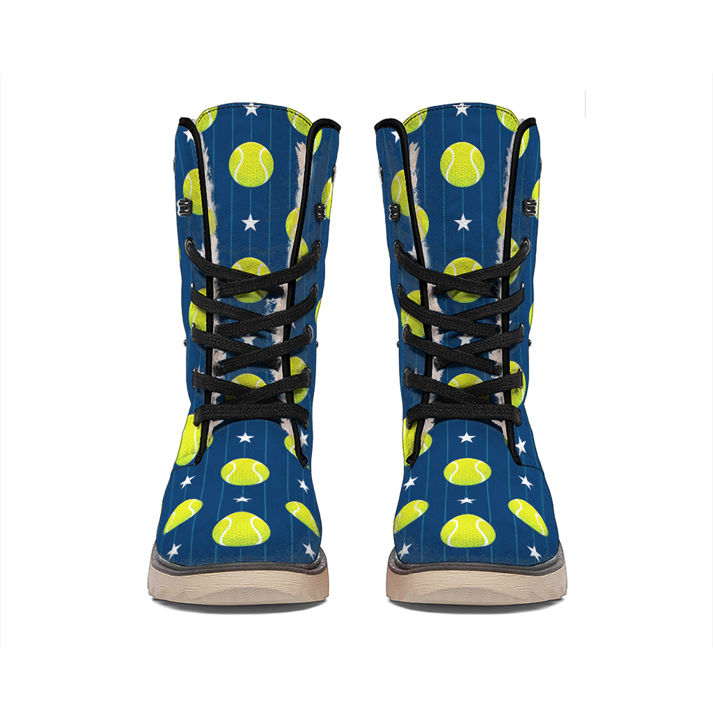 Tennis Sport Pattern Print Winter Boots