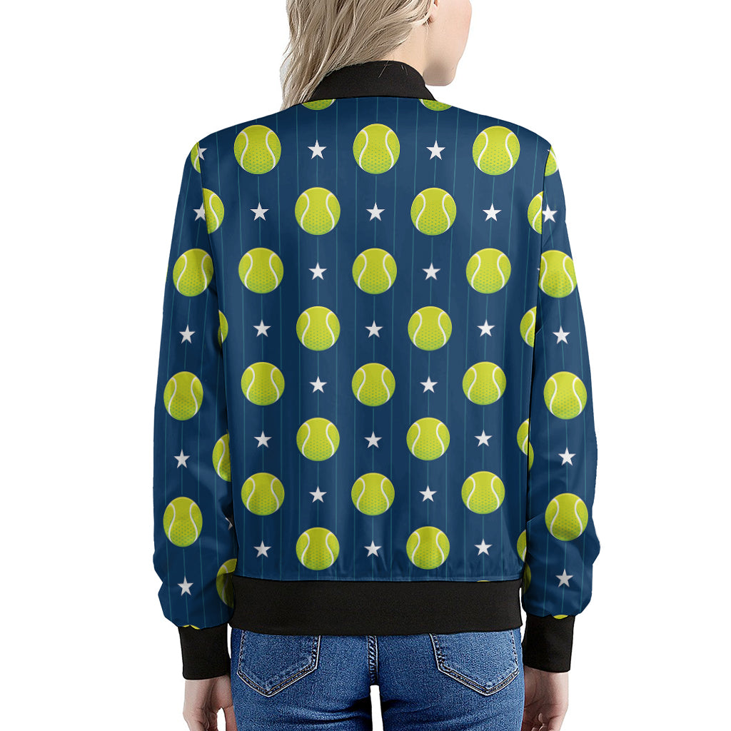 Tennis Sport Pattern Print Women's Bomber Jacket