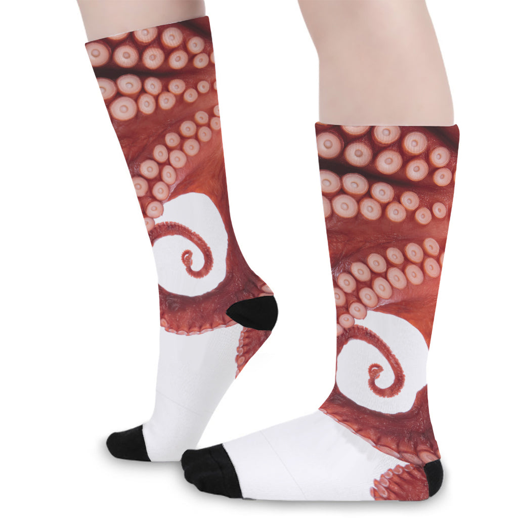 Tentacles Of Octopus Print Long Socks