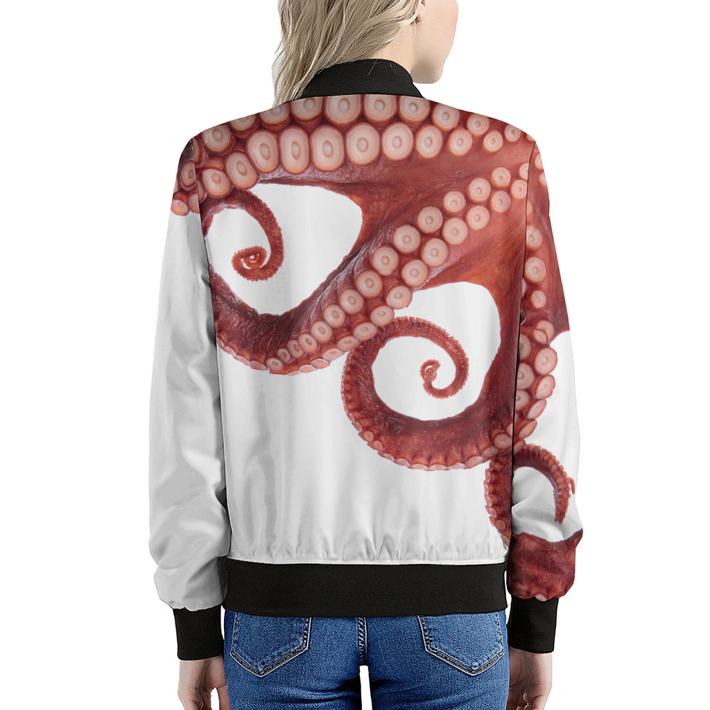 Tentacles Of Octopus Print Women's Bomber Jacket