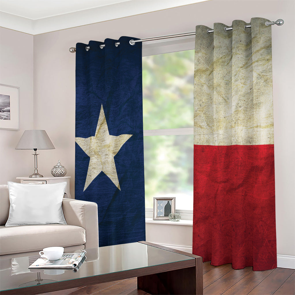 Texas Flag Print Extra Wide Grommet Curtains