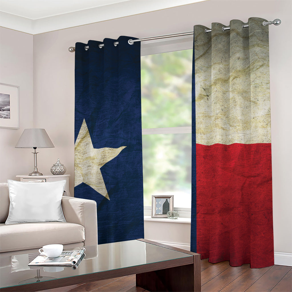 Texas Flag Print Grommet Curtains