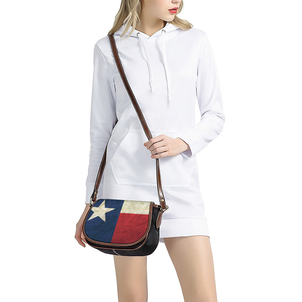 Texas Flag Print Saddle Bag