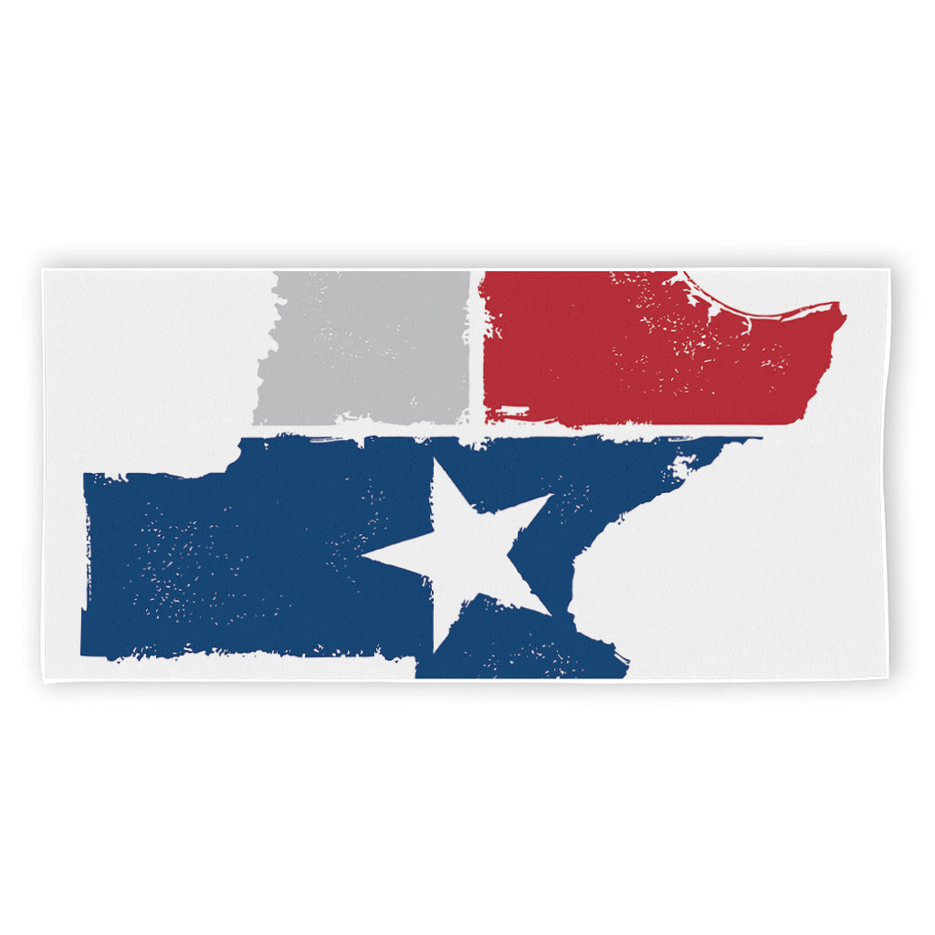 Texas State Flag Print Beach Towel