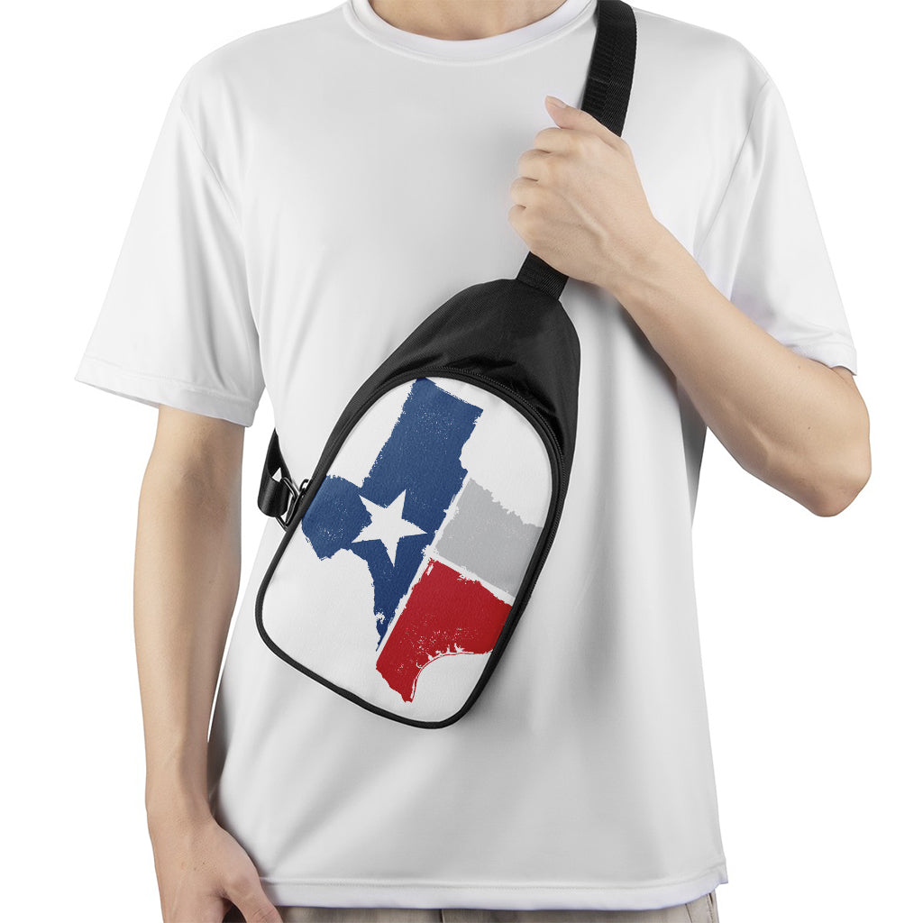 Texas State Flag Print Chest Bag