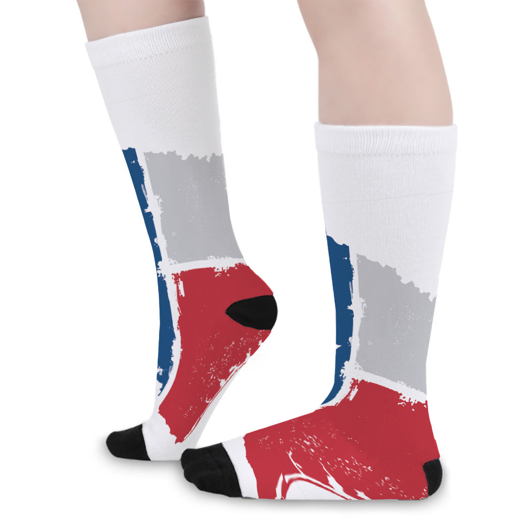 Texas State Flag Print Long Socks