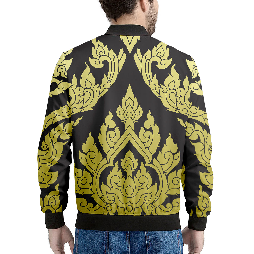 Thai Ornament Pattern Print Men's Bomber Jacket