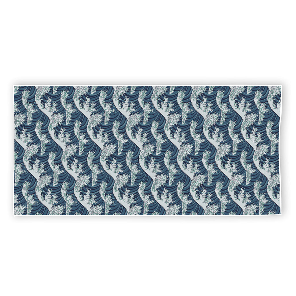 The Great Kanagawa Wave Pattern Print Beach Towel