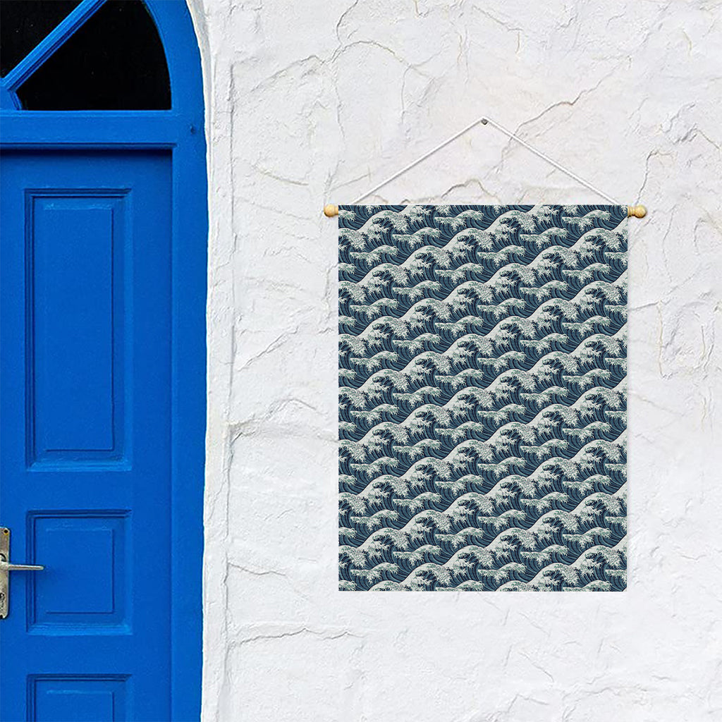 The Great Kanagawa Wave Pattern Print Garden Flag