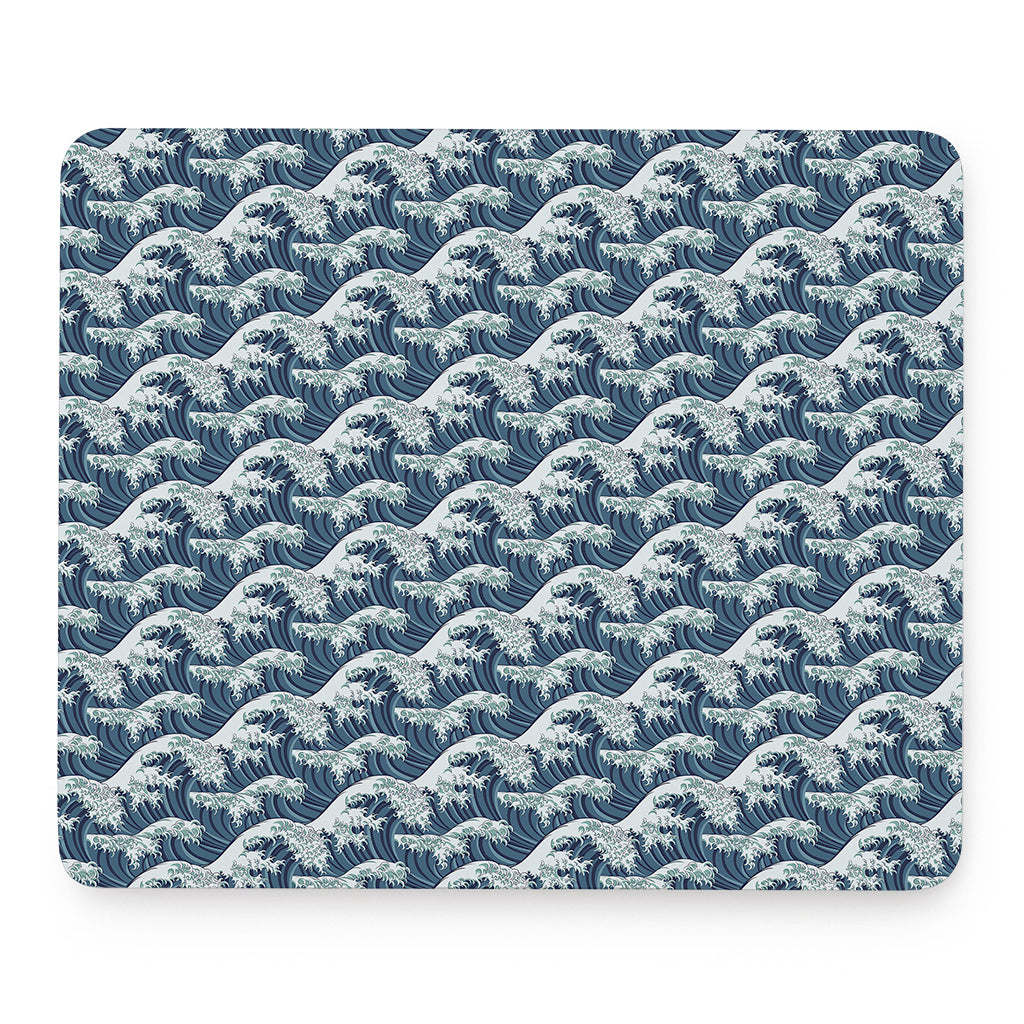 The Great Kanagawa Wave Pattern Print Mouse Pad