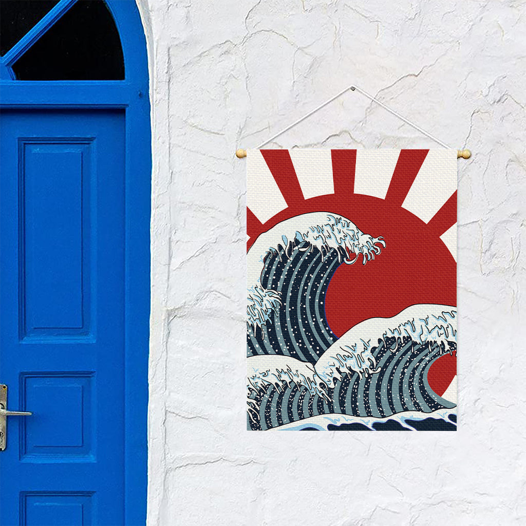 The Great Kanagawa Wave Print Garden Flag